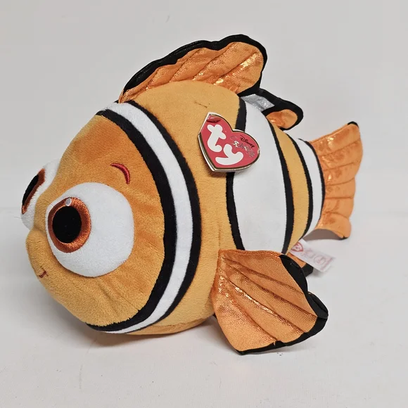 Ty Sparkle Disney Finding Nemo Plush Stuffed Animal Toy Orange Fish 10” - Picture 2 of 7